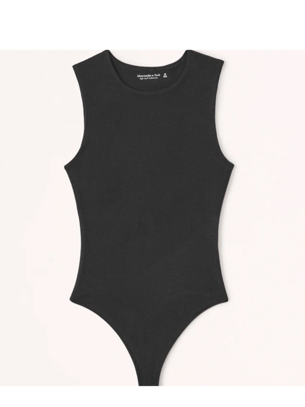 Black Ribbed Abercrombie Bodysuit - Small